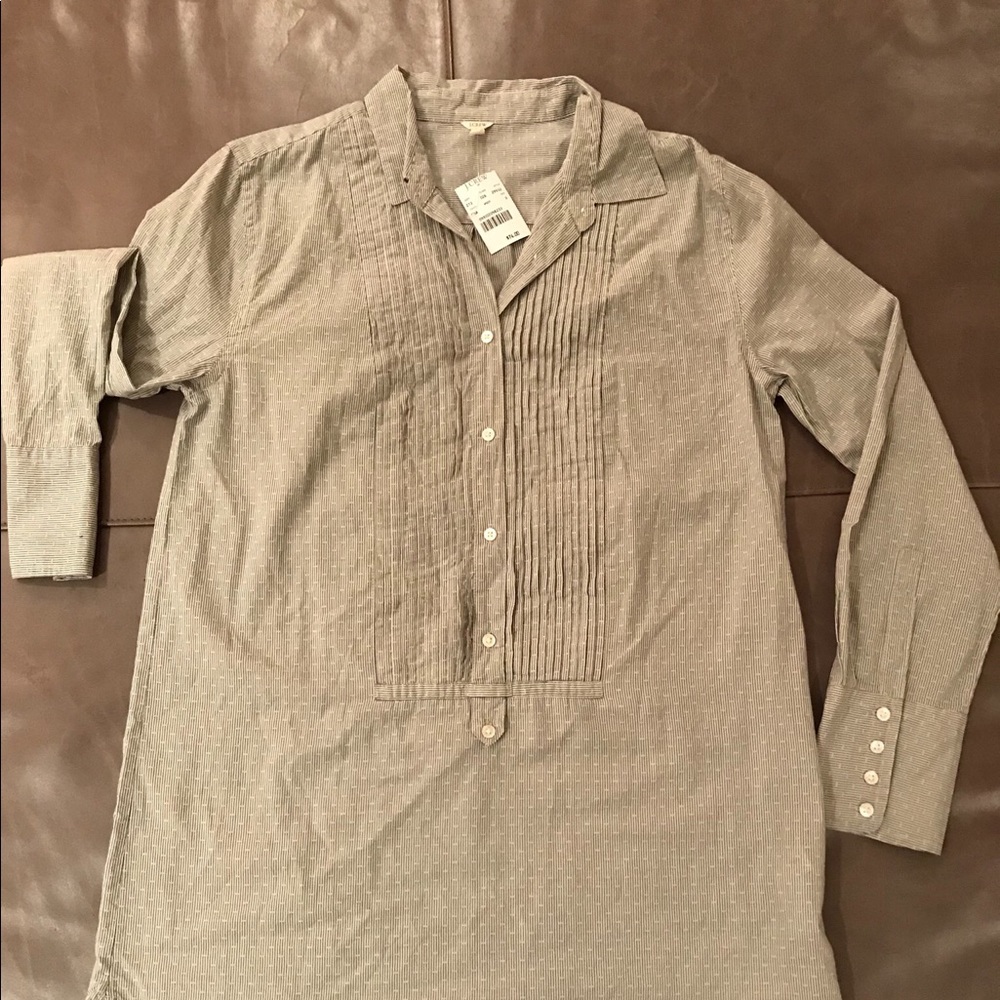 Thin pinstripe J Crew blouse